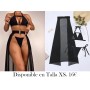 Traje de baño de mujer transfronterizo europeo BIKINI NEGRO LENCERIA NEGRA