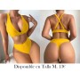 Conjunto de Bikini Sexy de Dos Piezas BIKINI AMARILLO LENCERIA AMARILLA