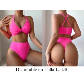 Conjunto de bikini de 2 piezas con frente BIKINI ROSA FUSCIA LENCERIA ROSA FUSCIA
