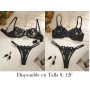 Conjunto de lencería de encaje bordado LENCERIA NEGRA