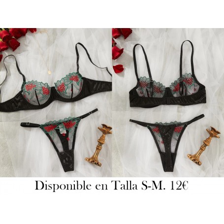 Conjunto de lencería sexy para mujer LENCERIA NEGRA