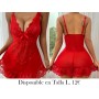 Un trozo de lencería sexy de encaje transparente LENCERIA ROJA
