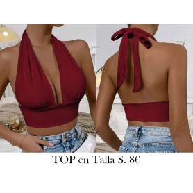 Top Bandeau Elegante Sin Espalda TOP VINO