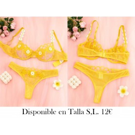 Conjunto de lencería sexy para mujeres LENCERIA AMARILLA