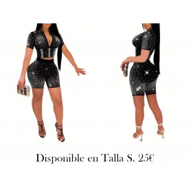 Conjunto de camiseta de viaje casual elegante CONJUNTO NEGRO