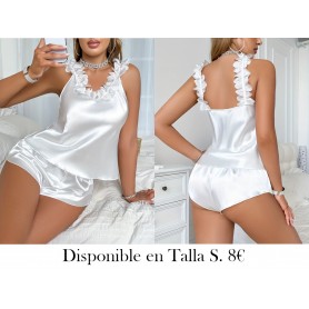 Conjunto de ropa de dormir cómoda y sexy PIJAMA BLANCA