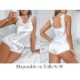 Conjunto de ropa de dormir cómoda y sexy PIJAMA BLANCA