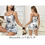 Conjunto de pijama de satén con estampado floral PIJAMA DEGRADADA