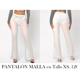 Pantalones de malla transparente PANTALON MALLA BLANCO