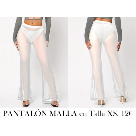 Pantalones de malla transparente PANTALON MALLA BLANCO