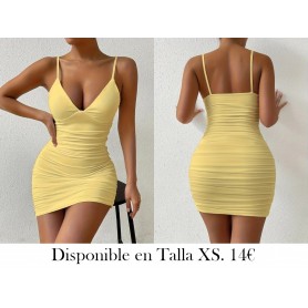 Verandah Vogue, Vestido Cami de Verano Chic VESTIDO AMARILLO