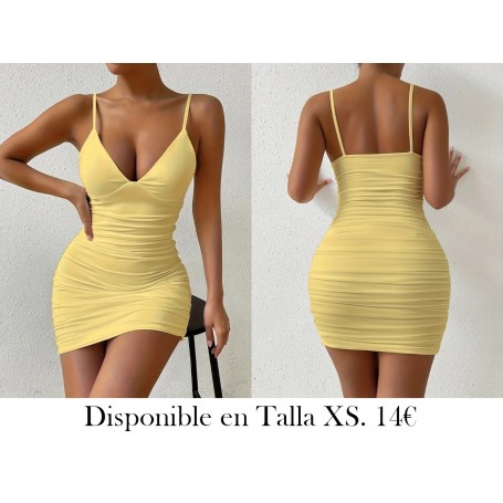 Verandah Vogue, Vestido Cami de Verano Chic VESTIDO AMARILLO