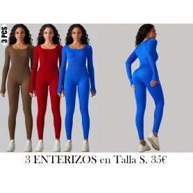 Bodysuit de cuello cuadrado de otoño 3 ENTERIZOS COLORES