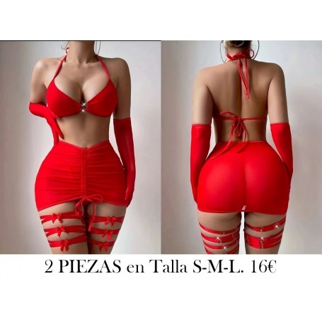 Conjunto de lencería elegante para mujer LENCERIA ROJA