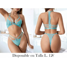 Conjunto de lencería sexy para mujeres de uso diario, unicolor y diseño simple