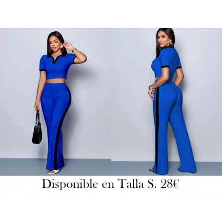 Conjunto de dos piezas para mujer CONJUNTO AZUL