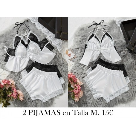 Conjunto de pijama de encaje de 4 piezas 2 PIJAMAS