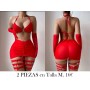 Conjunto de lencería elegante para mujer LENCERIA ROJA