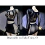 1Set Vestido de Red para Mujer Estilo Y2K CONJUNTO MALLA NEGRA