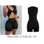 Mono Sexy de Tirantes con Cuello en V ENTERIZO NEGRO