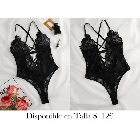 Body Elegante de Encaje lenceria negra