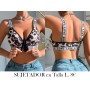 La ropa interior femenina cuenta con un cierre frontal SUJETADOR LEOPARDO