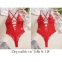 Body Elegante de Encaje Rojo LENCERIA ROJA