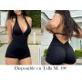 Leggings Ajustados con Cordón y Espalda ENTERIZO NEGRO