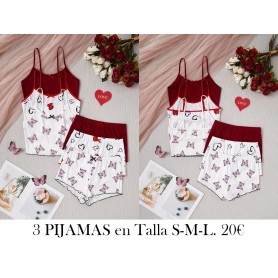 Conjunto de Pijama de Mariposa Romántico 3 PIJAMAS