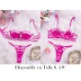 Conjunto de Ropa Interior con Adorno de Lazo LENCERIA FUSCIA