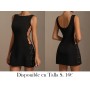 Vestido elegante sin mangas con detalles cortados VESTIDO NEGRO