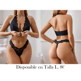 Un conjunto de sujetador romántico europeo LENCERIA NEGRA