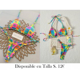 Conjunto de Bikini Sexy con Estampado BIKINI COLORES