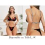 Conjunto de Ropa Interior Bikini con Labios Rojos CONJUNTO LENCERIA NEGRA BESOS ROJOS