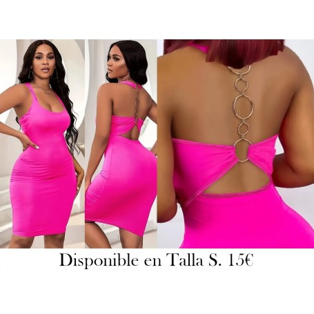 Vestido ajustado de mujer VESTIDO FUSCIA