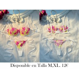 Conjunto de Dos Piezas LENCERIA BLANCA LENCERIA COLORES
