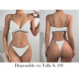 Conjunto de Sujetador y Bikini LENCERIA BLANCA