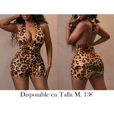 Traje de mujer sexy de estampado de leopardo ENTERIZO LEOPARDO