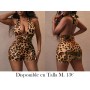 Traje de mujer sexy de estampado de leopardo ENTERIZO LEOPARDO
