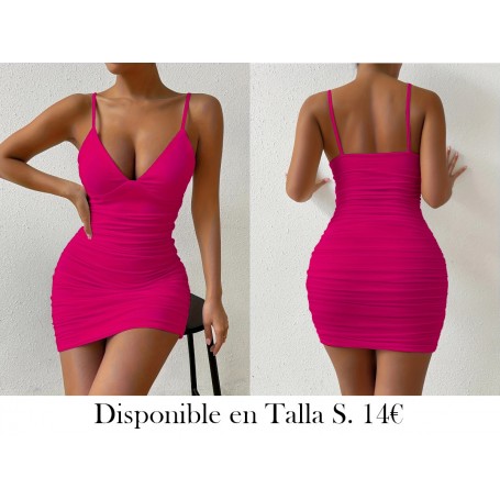 Verandah Vogue, Vestido Cami de Verano Chic VESTIDO FUSCIA