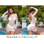Vestido mini transparente sexy VESTIDO MALLA BLANCA