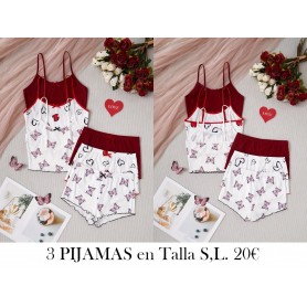 Conjunto de Pijama de Mariposa Romántico 3 PIJAMAS