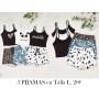3 Juegos de Pijama 3 PIJAMAS PANDA LEOPARDO VACA