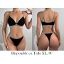 Conjunto de Bikini de Viscosa Elegante LENCERIA NEGRA