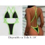 Traje de baño de una pieza de neón LENCERIA VERDE BIKINI VERDE