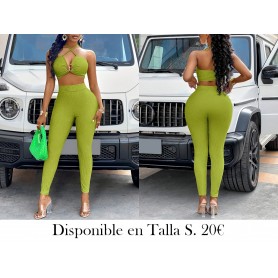 Traje de verano elegante para mujer CONJUNTO VERDE