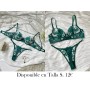 Conjunto de sujetadores elegantes con bordado CONJUNTO LENCERIA VERDE