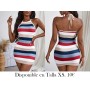 Vestido mini con cuello halter sexy VESTIDO COLORES