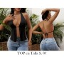 Top Corto Negro Elegante con Cuello Halter TOP NEGRO BLUSA NEGRA