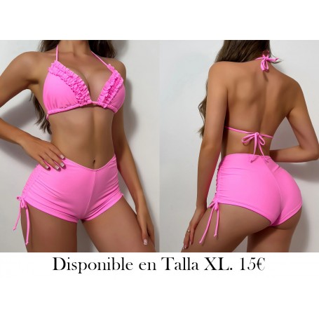 Traje de tanquíni de moda BIKINI ROSA
